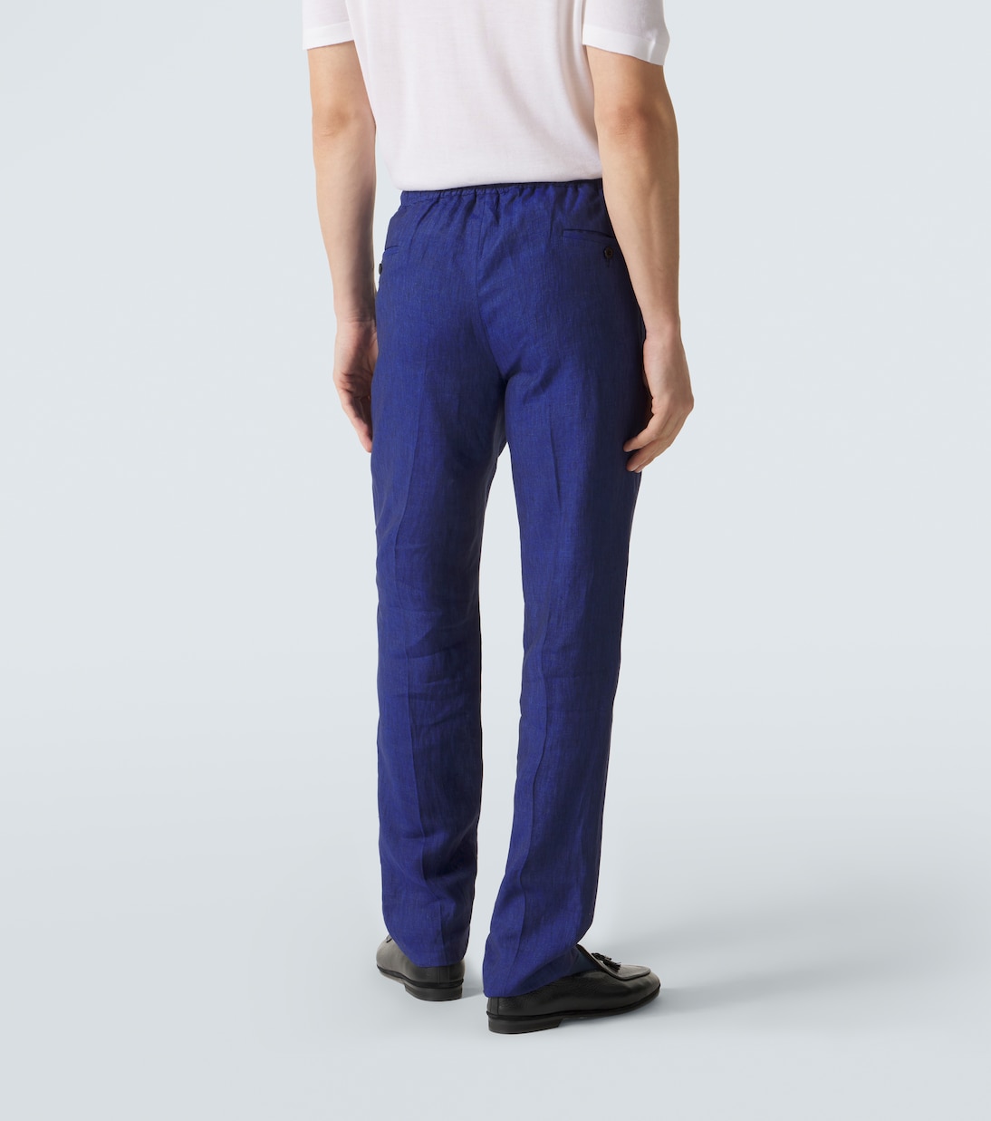 Linen tapered pants | Rubinacci