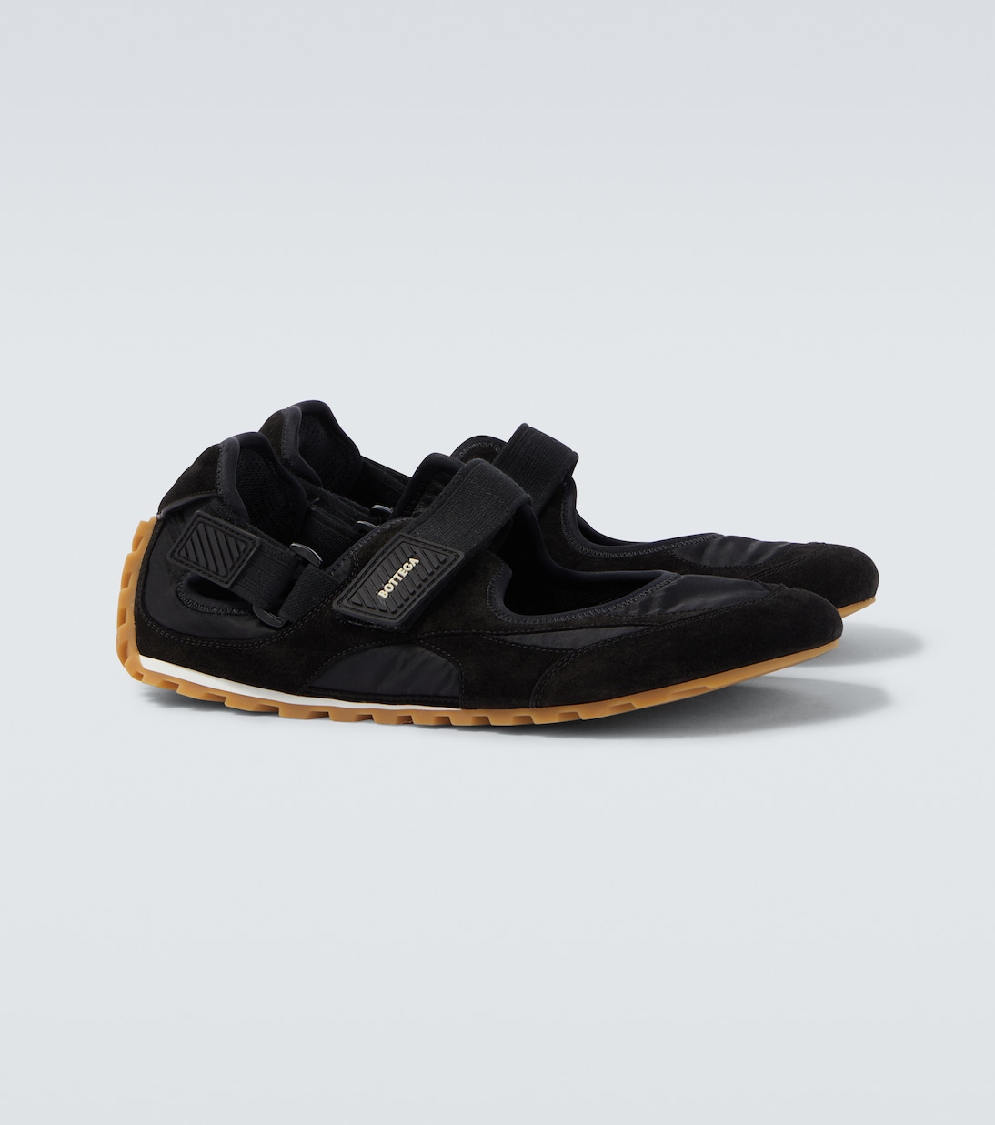 Orbit Flash suede-trimmed sneakers | Bottega Veneta
