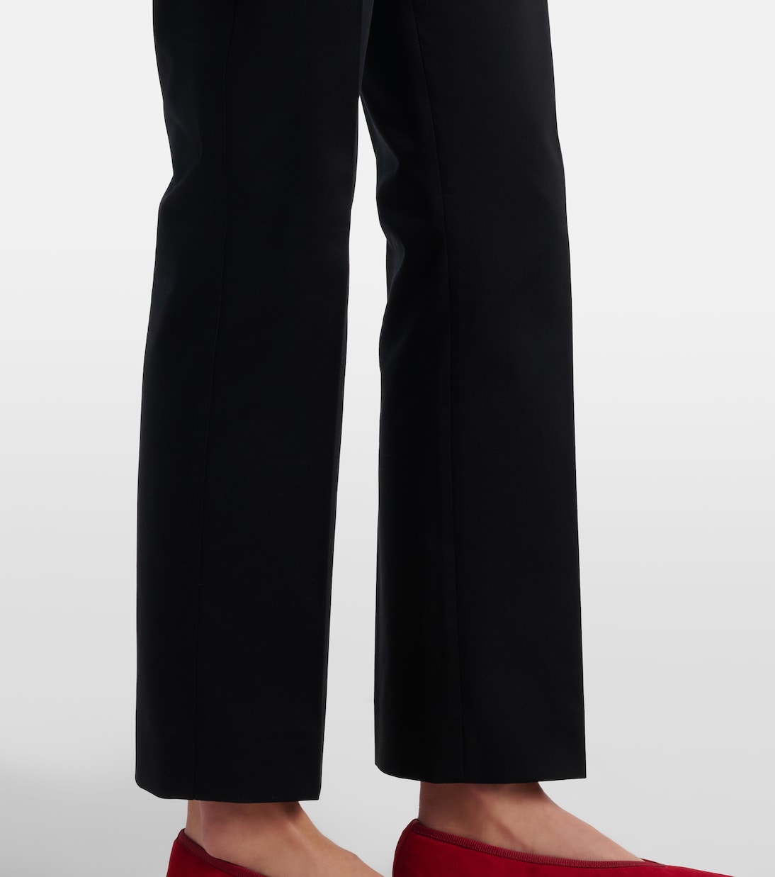 Cotton-blend cropped slim pants | Max Mara