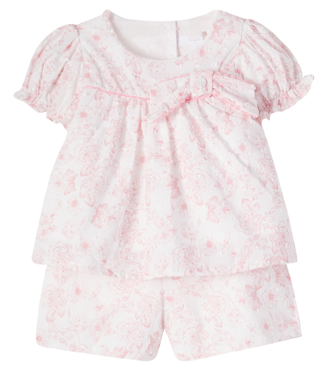 Baby floral cotton shirt and shorts set | Patachou