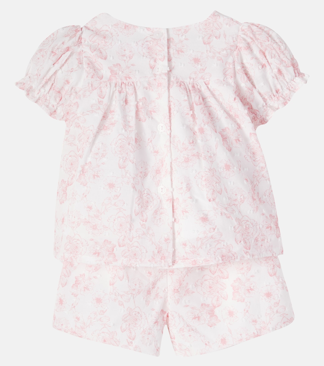 Baby floral cotton shirt and shorts set | Patachou