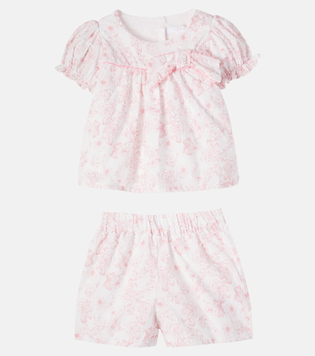 Baby floral cotton shirt and shorts set | Patachou