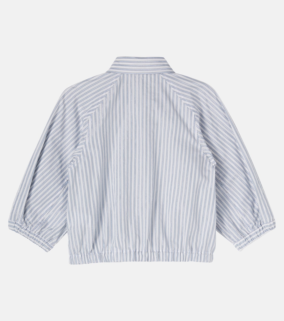 Striped cotton-blend shirt | Brunello Cucinelli Kids