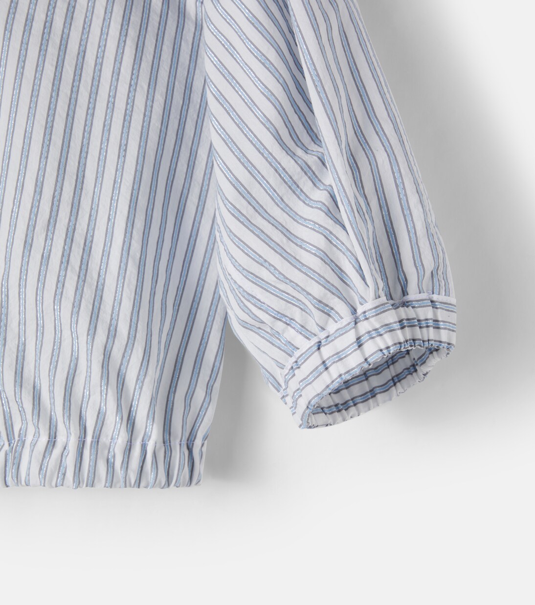 Striped cotton-blend shirt | Brunello Cucinelli Kids
