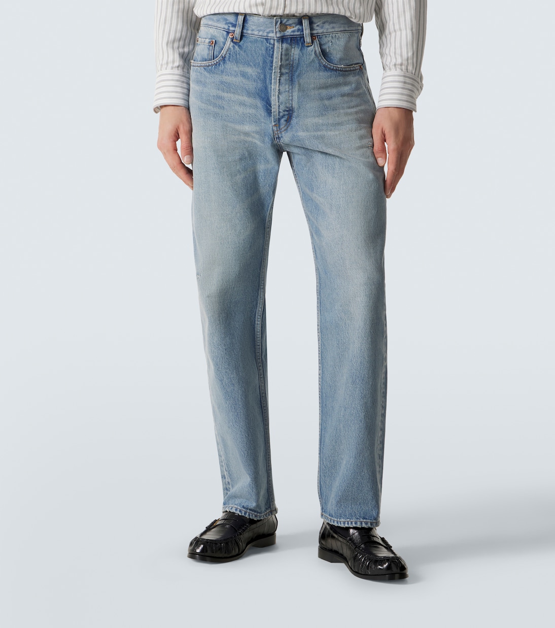 Distressed straight jeans | Saint Laurent