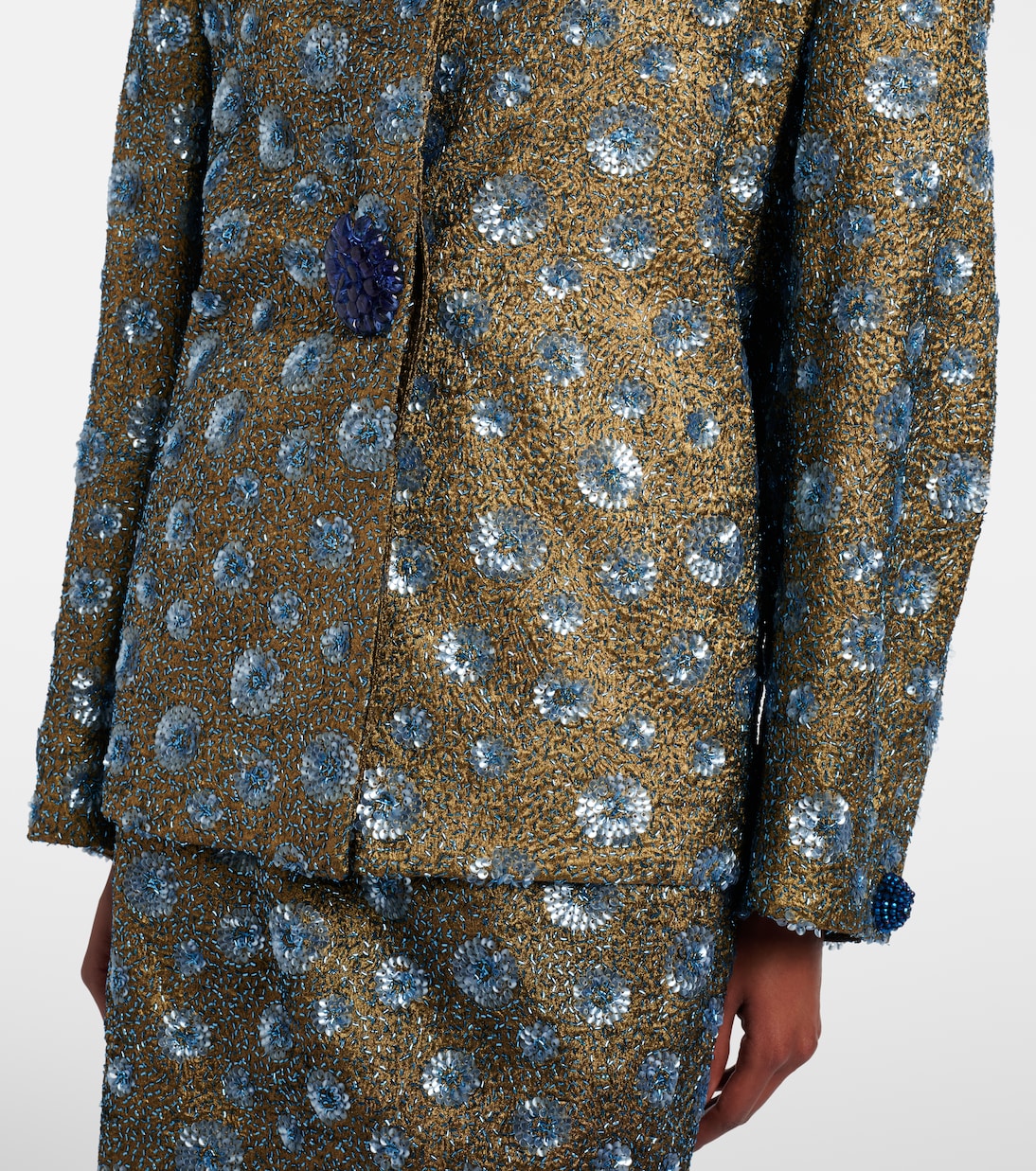 Floral sequined oversized jacket | Jacques Wei