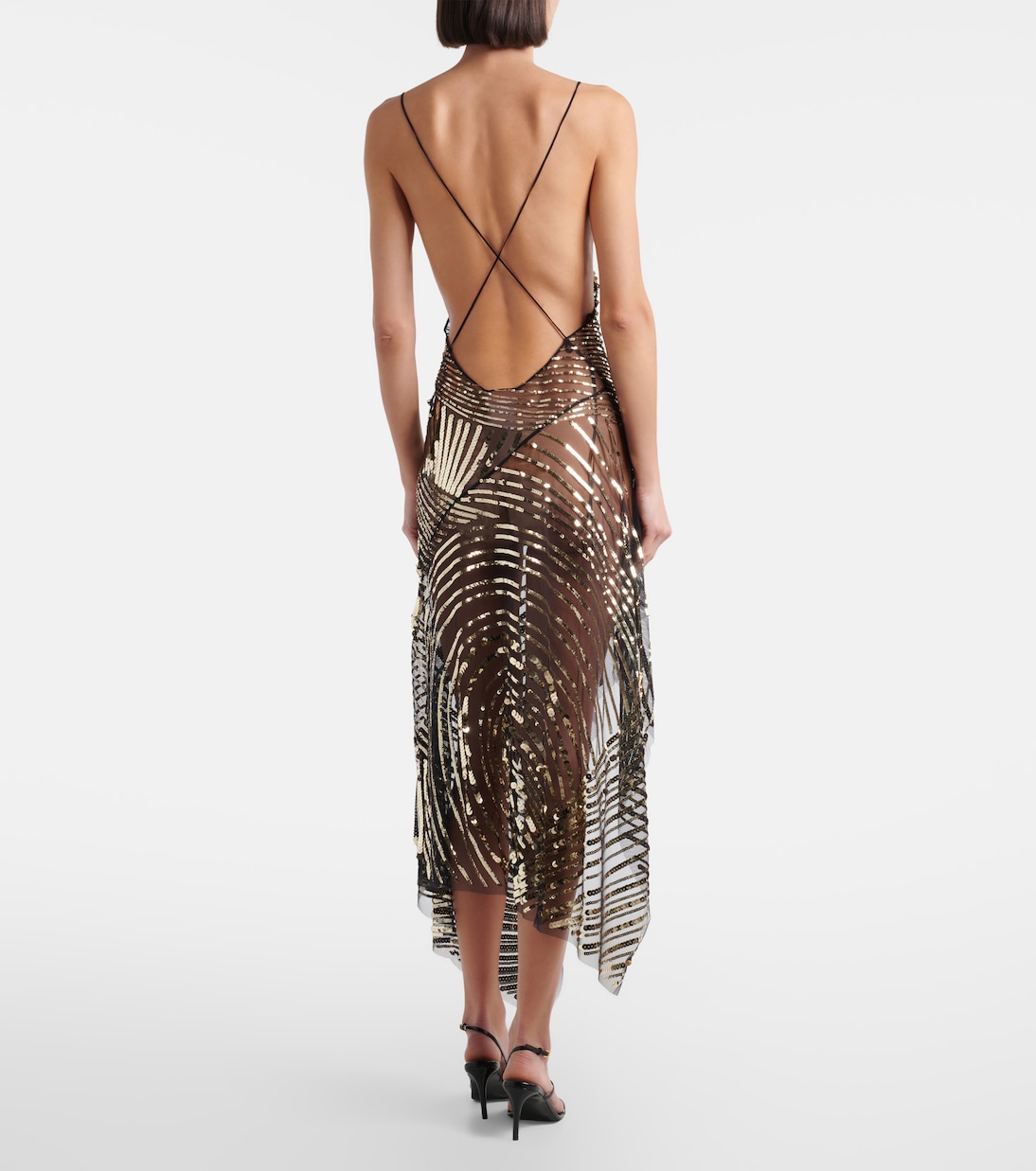 Slipdress aus Tüll mit Pailletten | Pucci