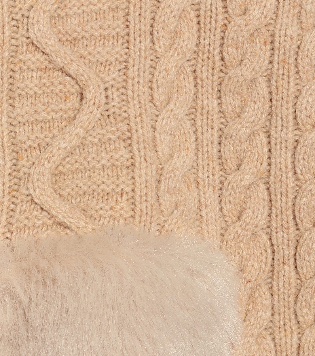 Cardigan in lana con pelliccia sintetica | Stella McCartney