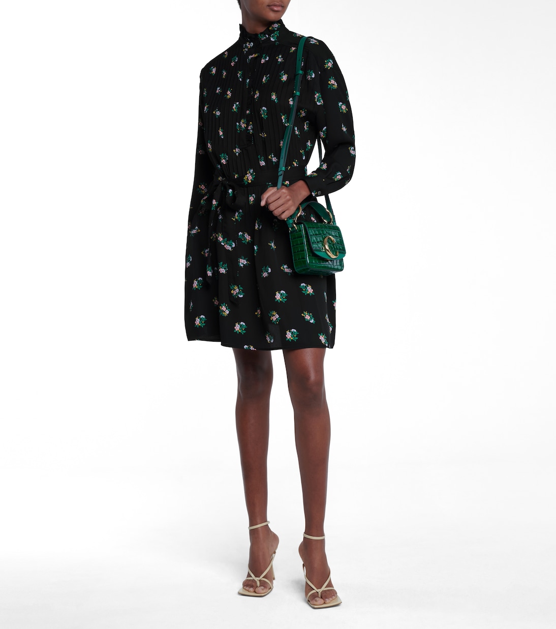 Cora floral pleated shirt dress | Tory Burch