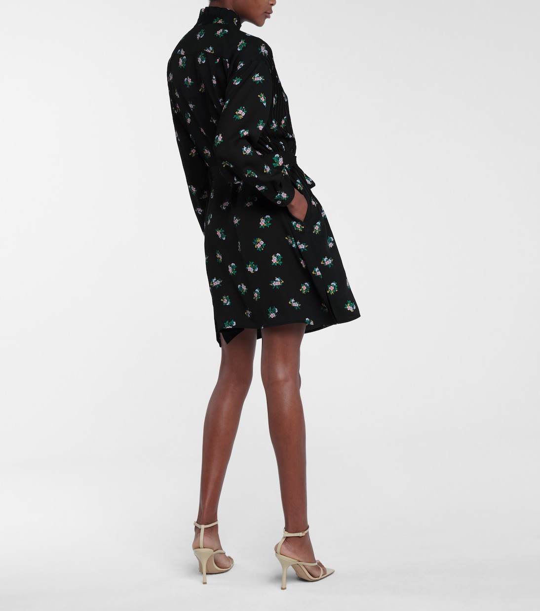 Cora floral pleated shirt dress | Tory Burch