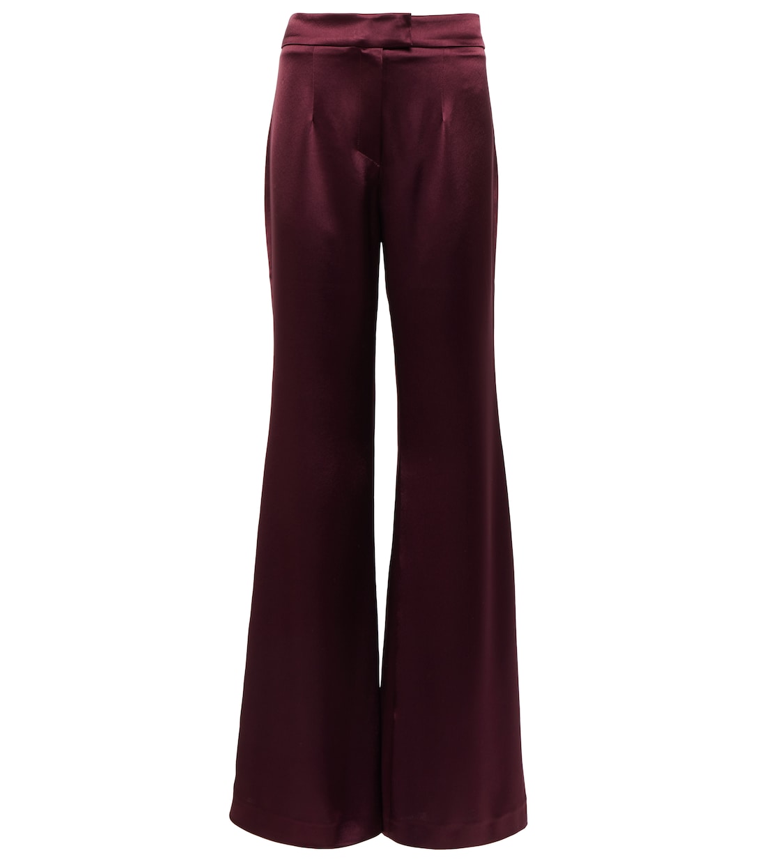 High-rise satin flared pants | Galvan