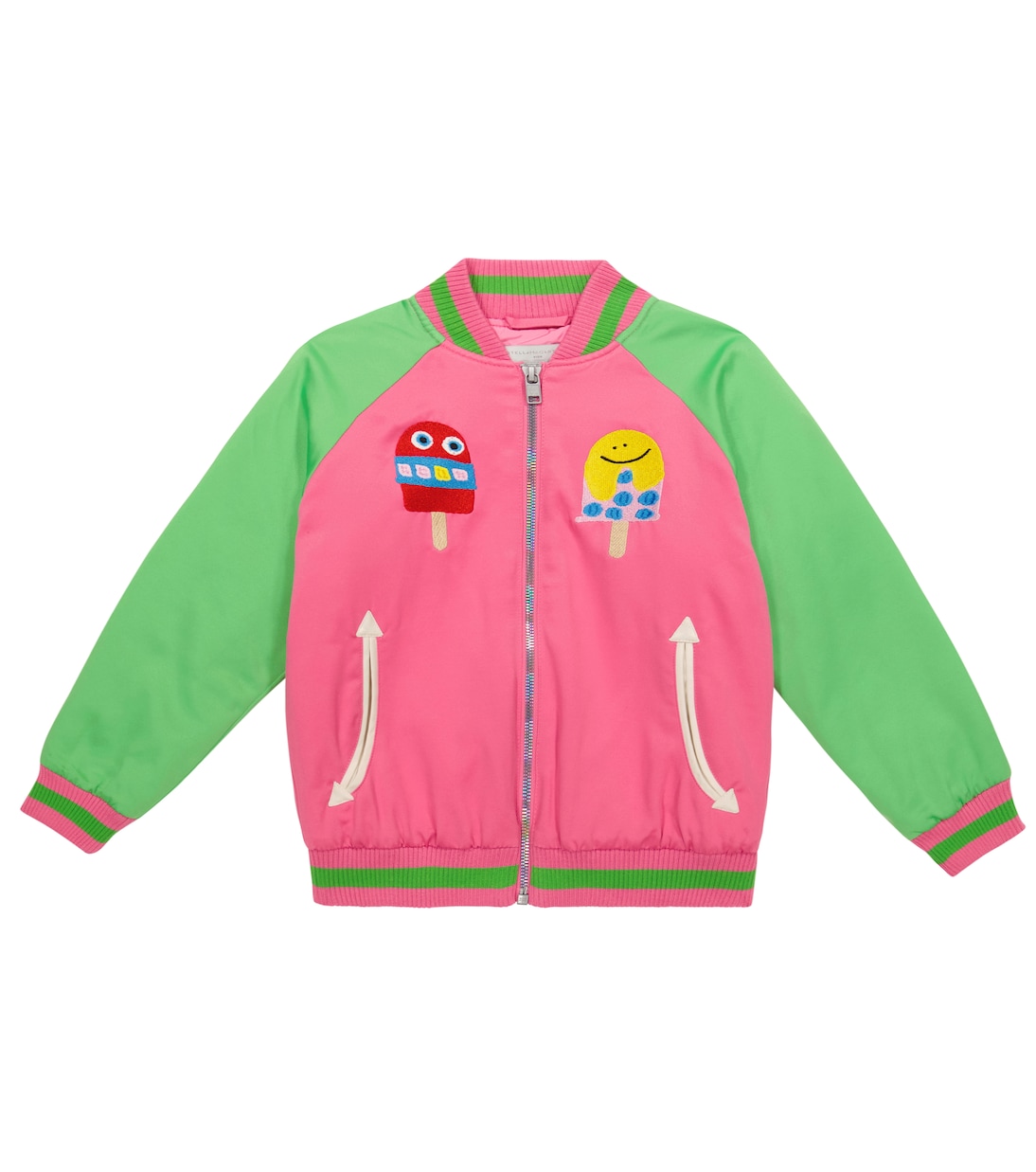 Appliquéd satin jacket | Stella McCartney Kids
