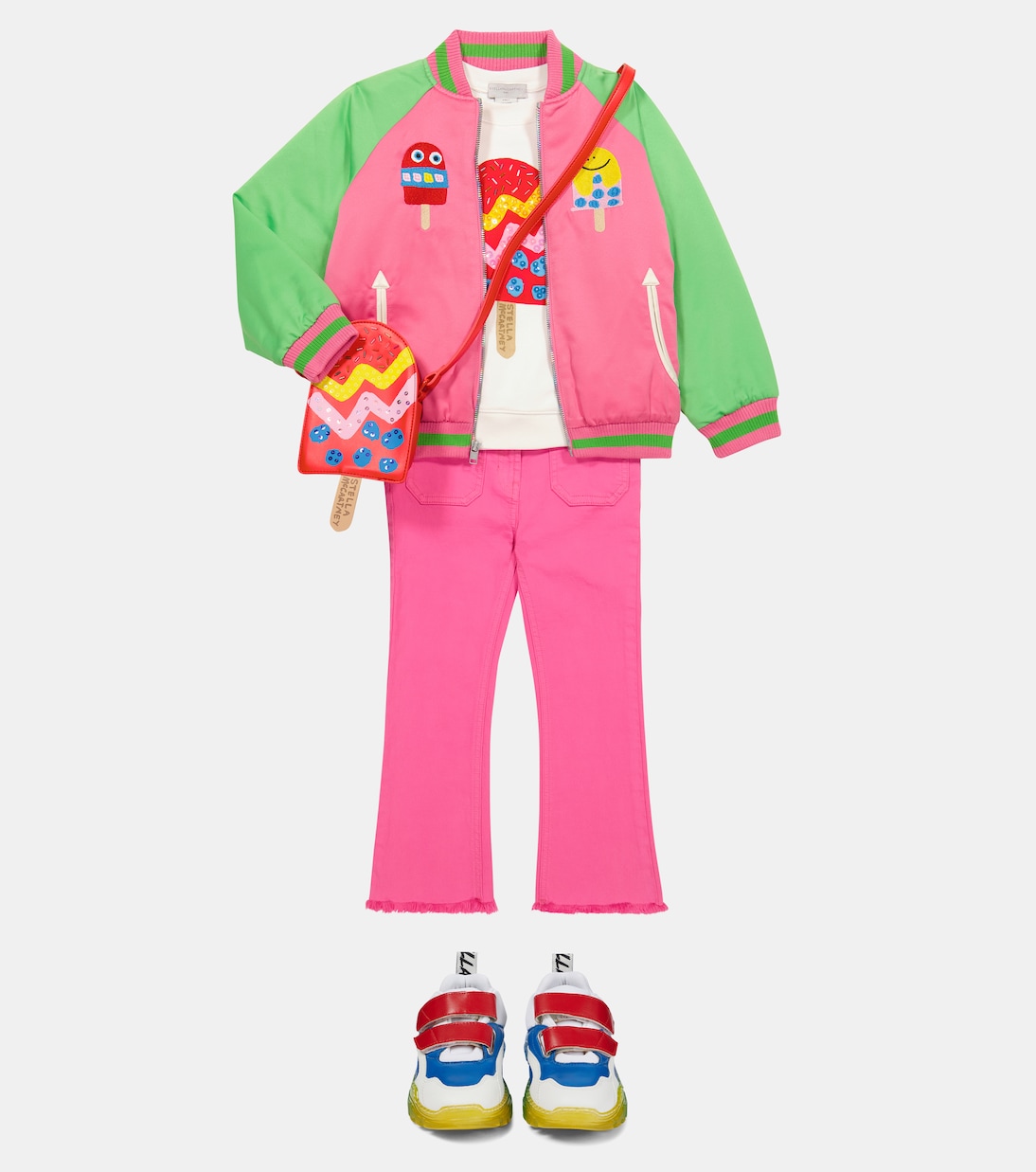 Appliquéd satin jacket | Stella McCartney Kids