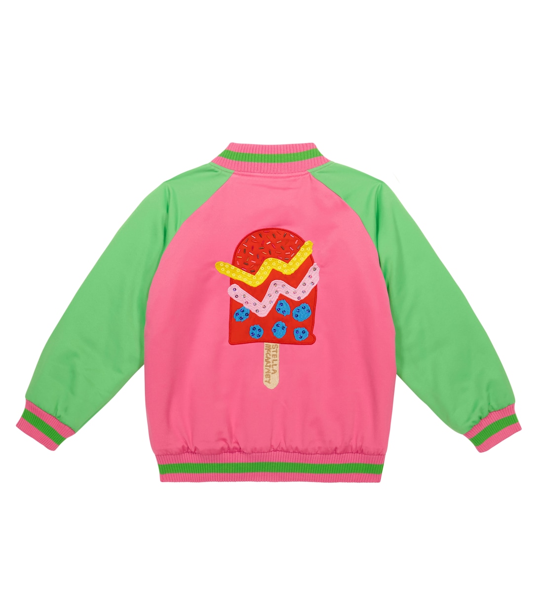 Appliquéd satin jacket | Stella McCartney Kids