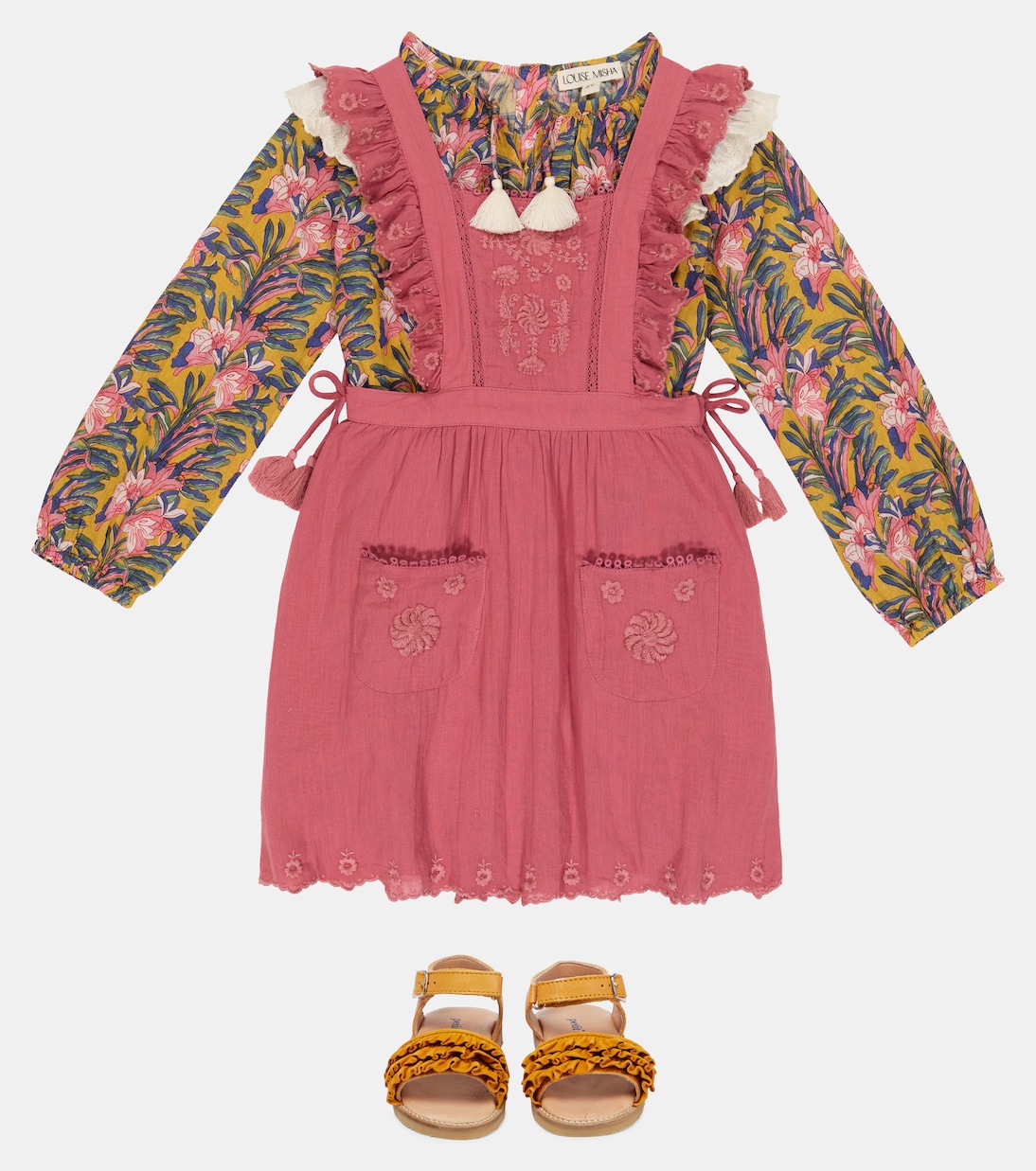 Huguette cotton dungaree dress | Louise Misha