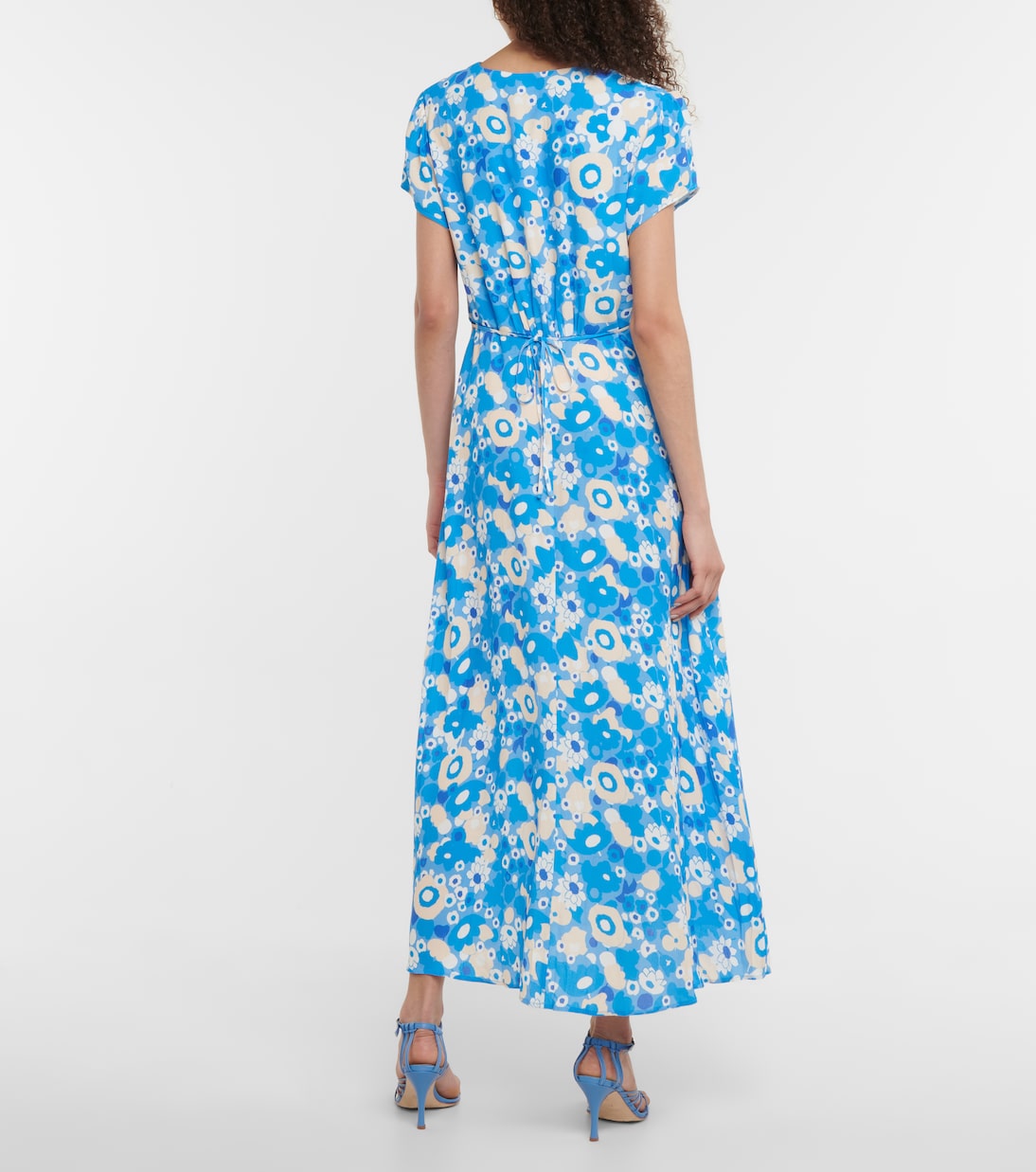 Vestido midi de crepé floral | Rixo