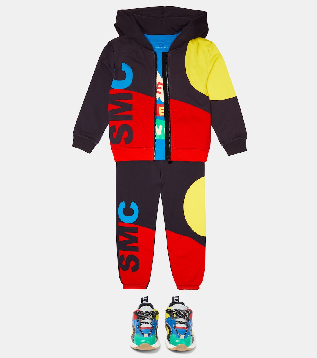 Colorblock cotton jersey tracksuit | Stella McCartney Kids