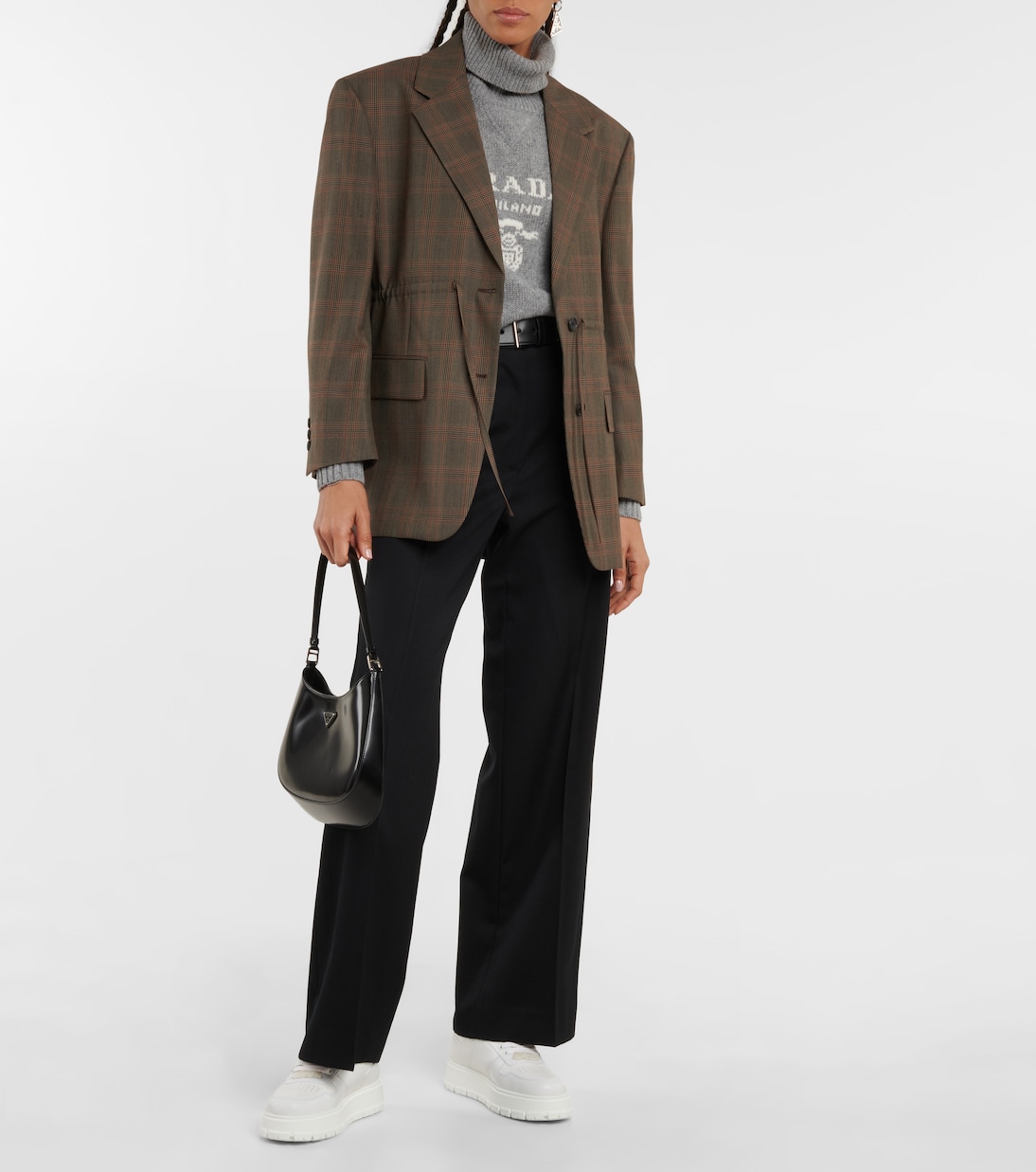Shearling-lined platform sneakers | Prada