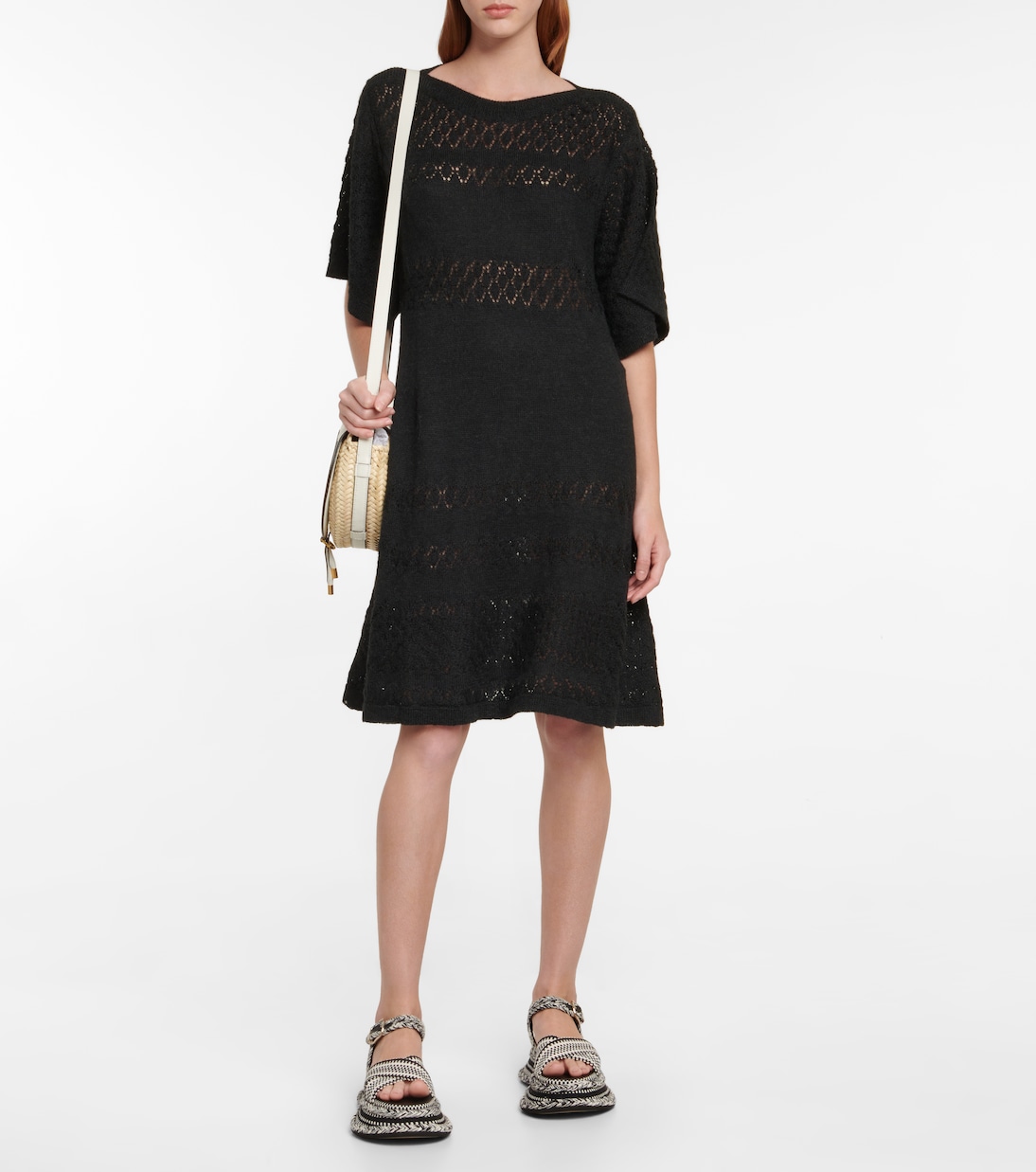 Open-knit alpaca wool-blend dress | See By Chloé