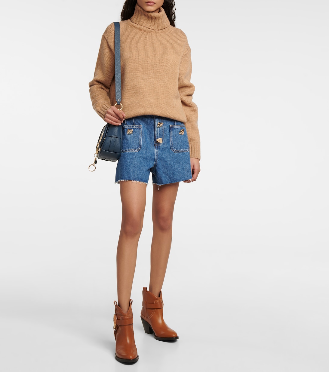 Hana leather cowboy boots | See By Chloé
