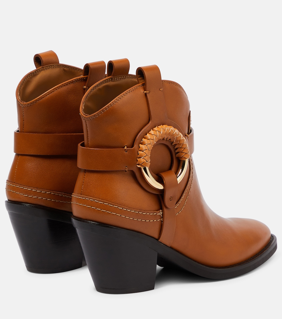 Hana leather cowboy boots | See By Chloé
