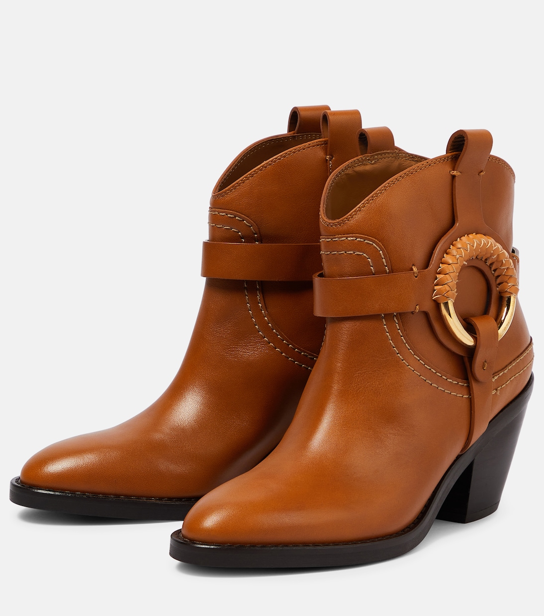 Hana leather cowboy boots | See By Chloé