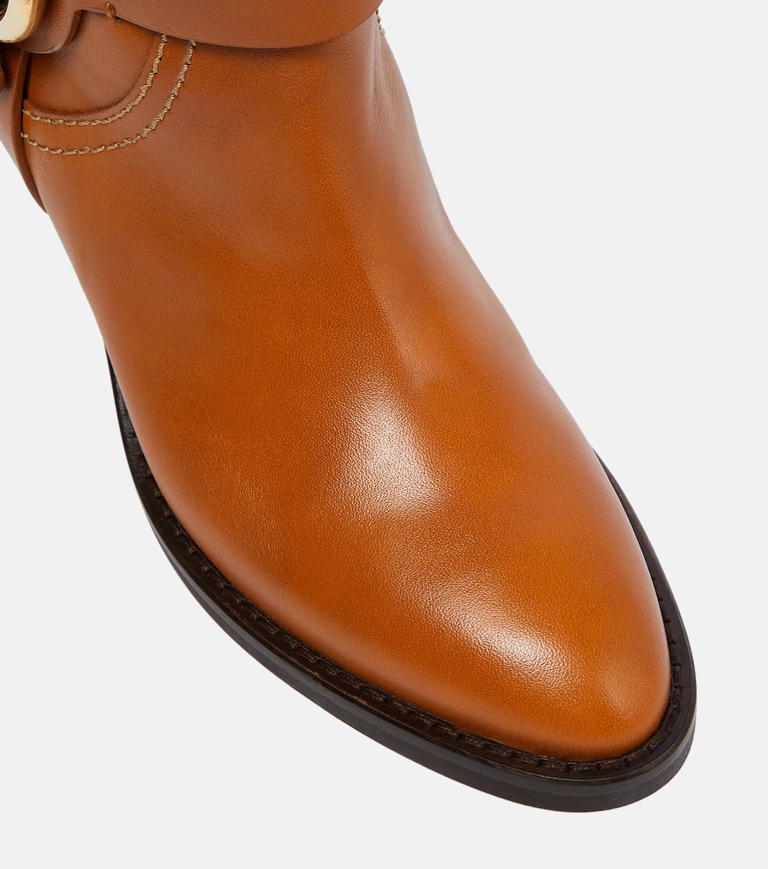Hana leather cowboy boots | See By Chloé