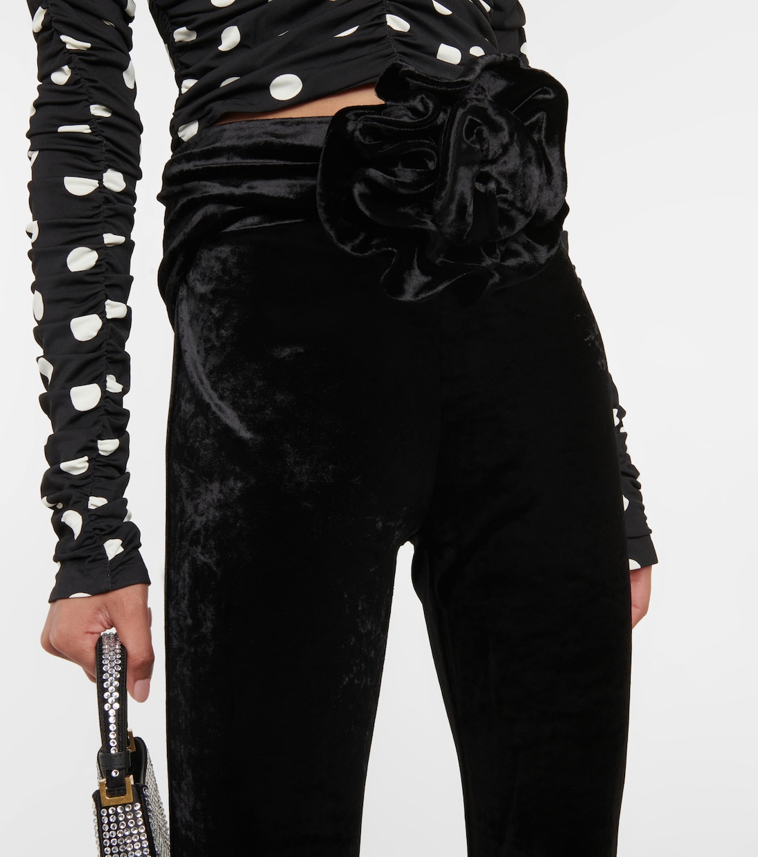 Legging en velours à fleurs | Magda Butrym