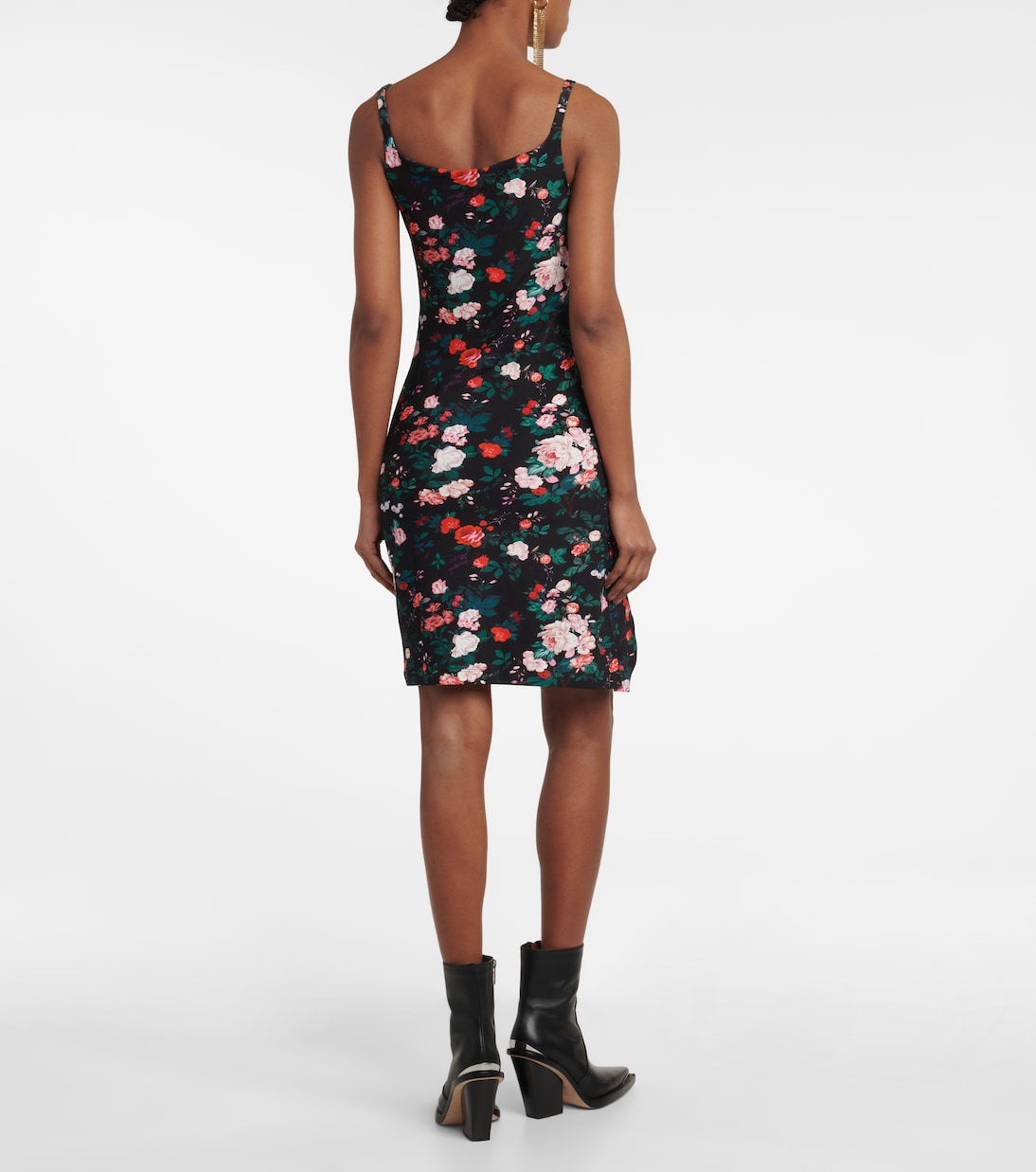 Floral ruched jersey minidress | Rabanne