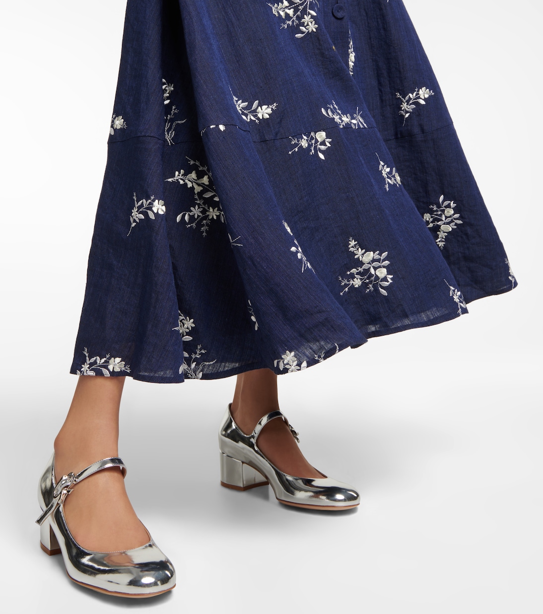 Pumps Mary Jane in pelle metallizzata | Gianvito Rossi