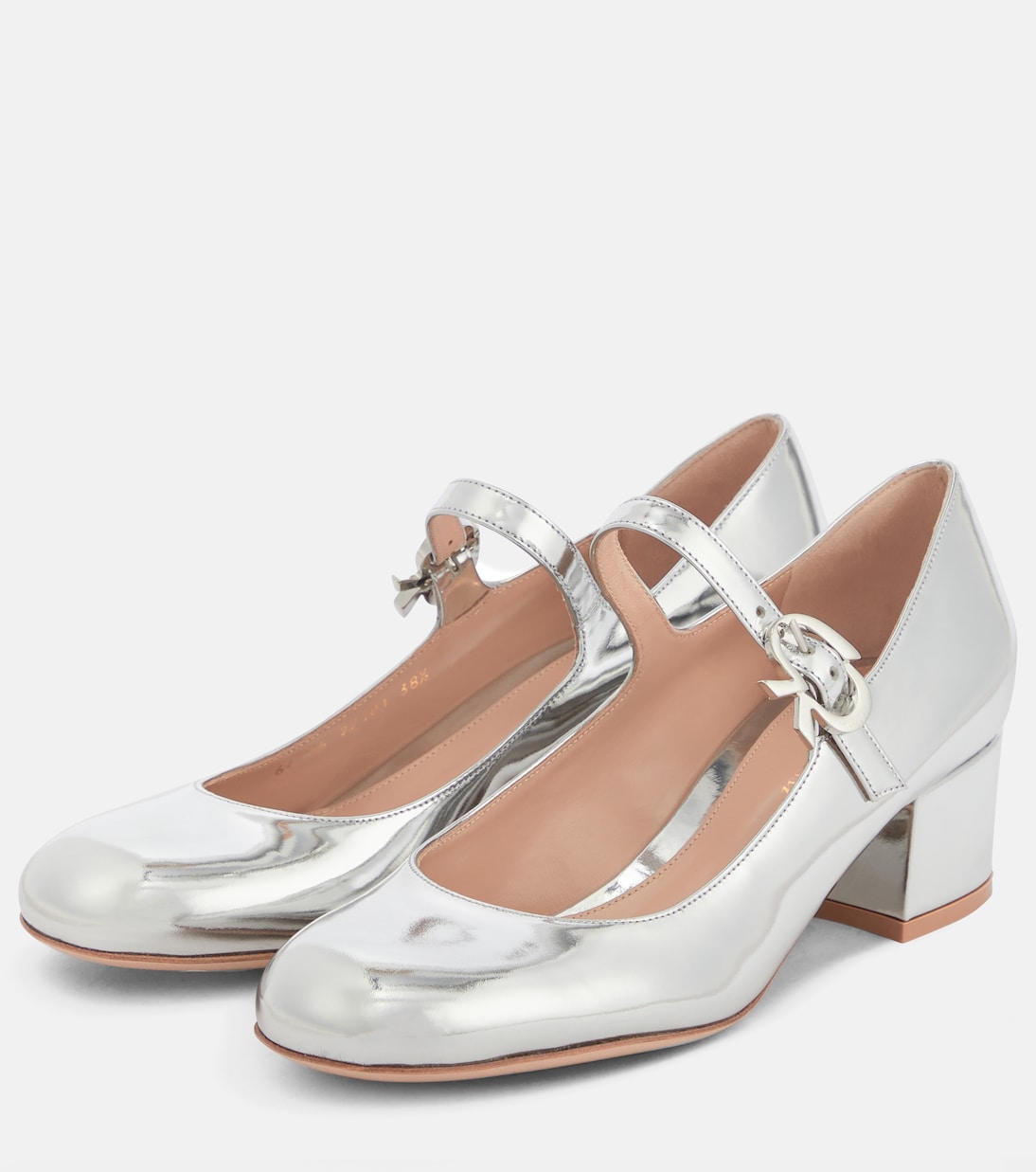 Pumps Mary Jane in pelle metallizzata | Gianvito Rossi