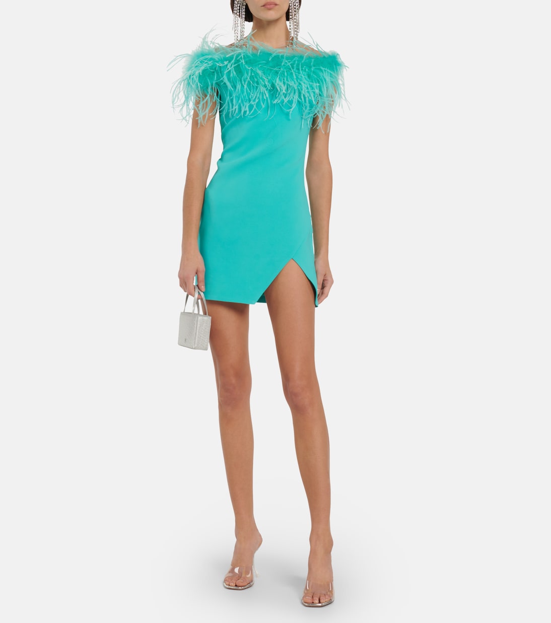Feather-trimmed minidress | Giuseppe di Morabito