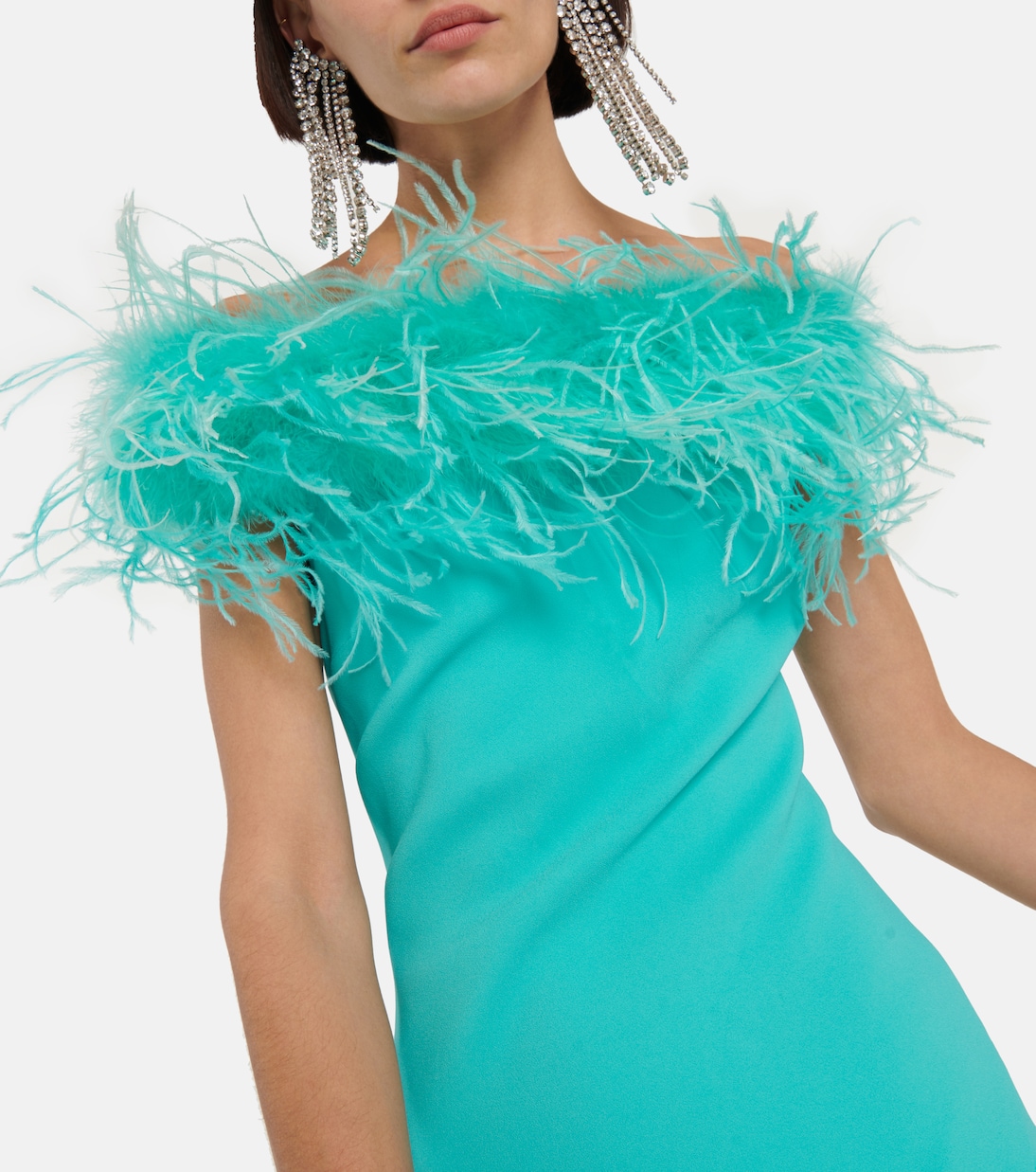 Feather-trimmed minidress | Giuseppe di Morabito