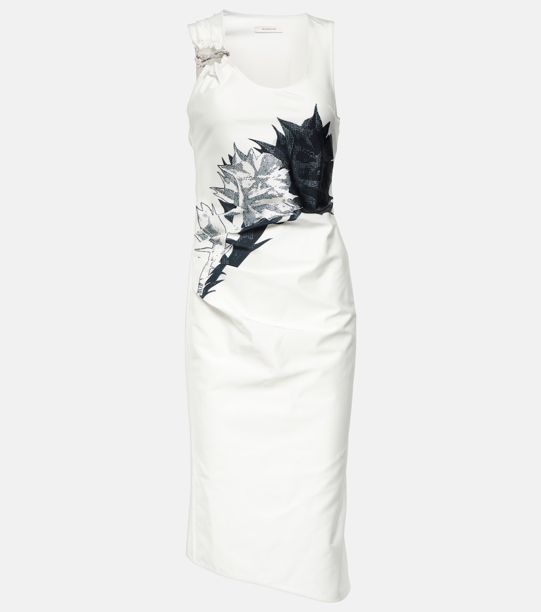 Vestido midi de novia estampado | Jacques Wei