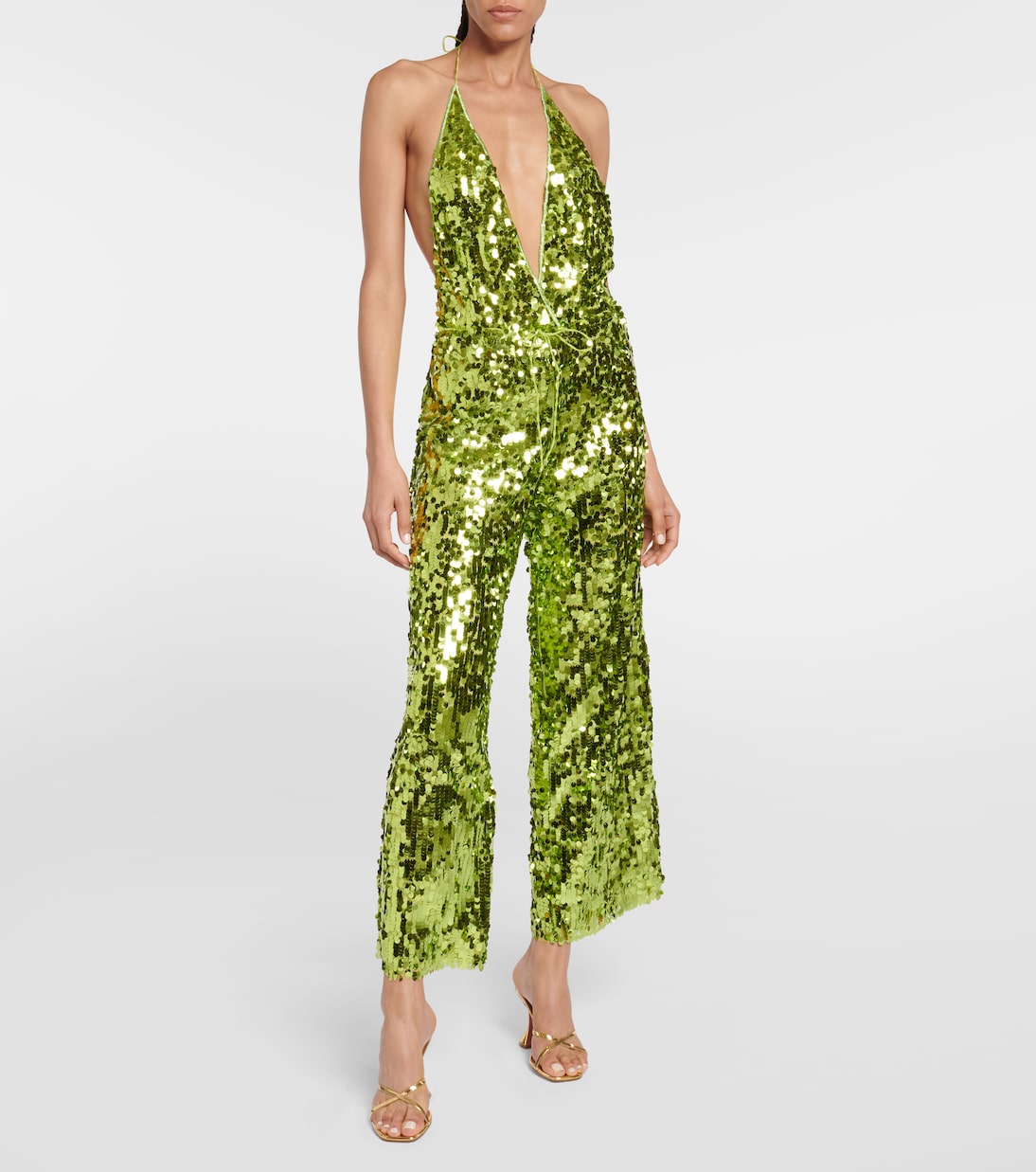 Pantaloni a gamba larga con paillettes | Oséree