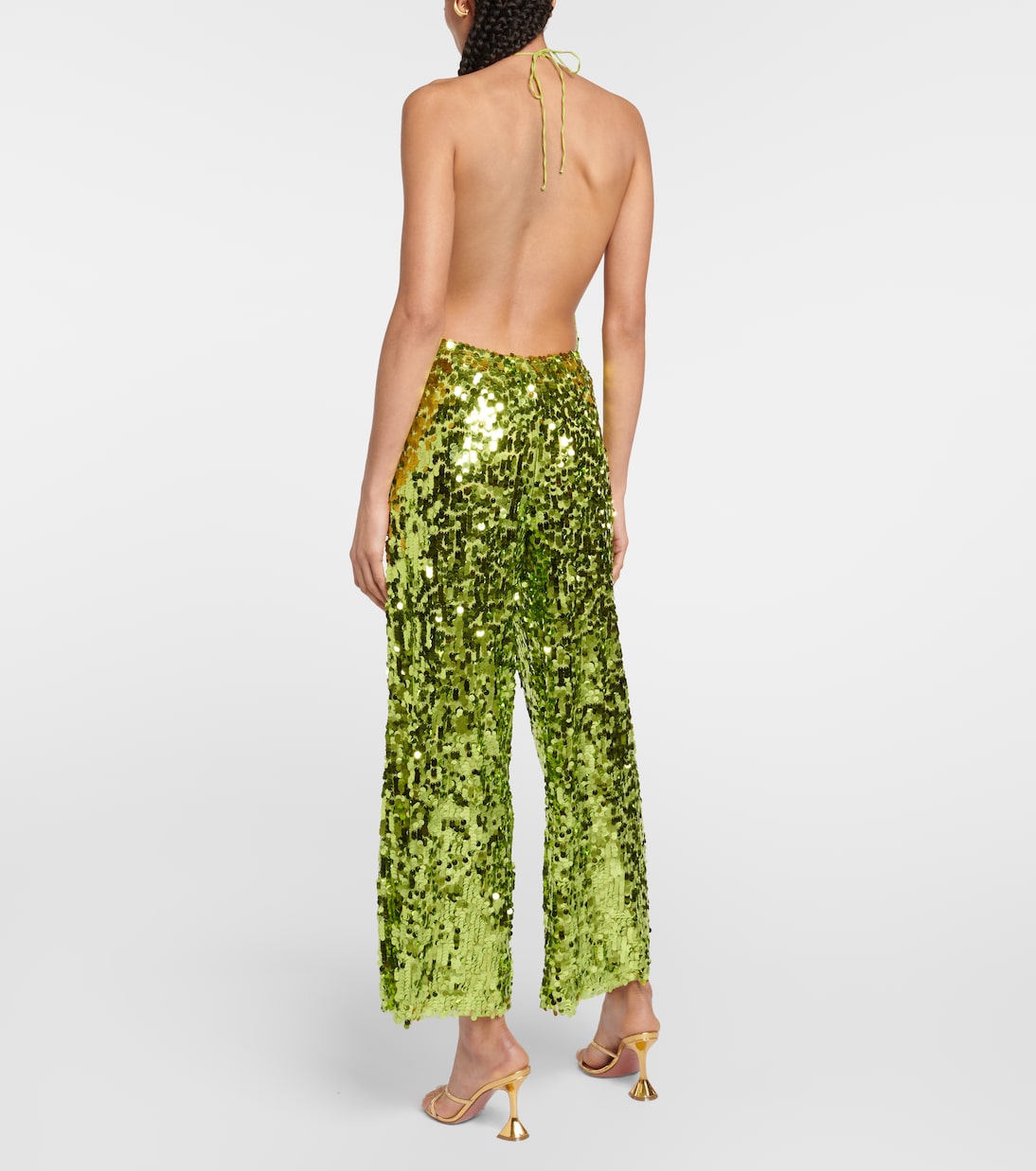 Pantaloni a gamba larga con paillettes | Oséree