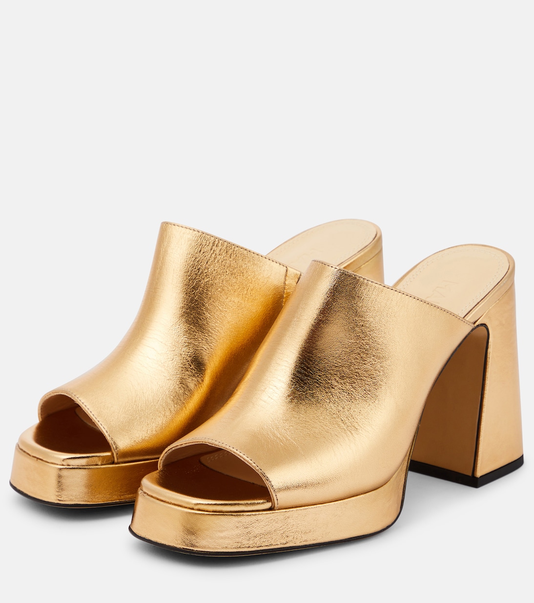 Mules Alba 90 de piel con plataforma | Souliers Martinez