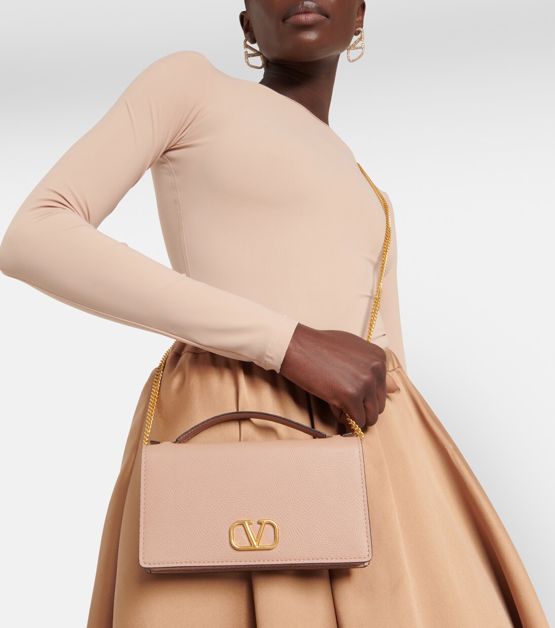 Cartera con cadena VLogo de piel | Valentino Garavani