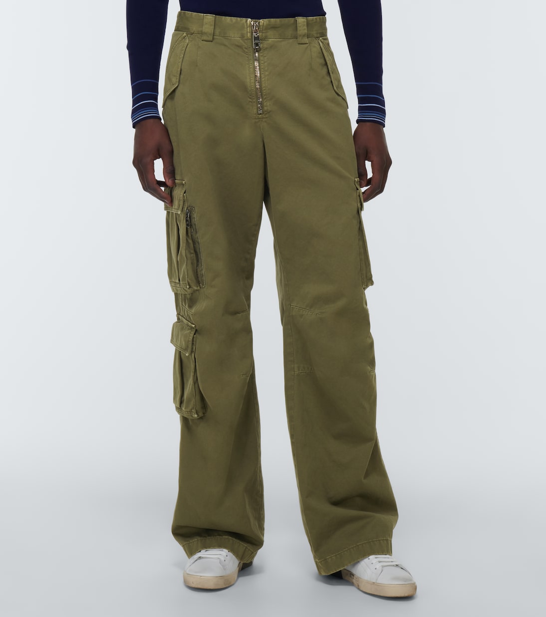 Pantalon cargo à taille haute en coton | Dolce&Gabbana