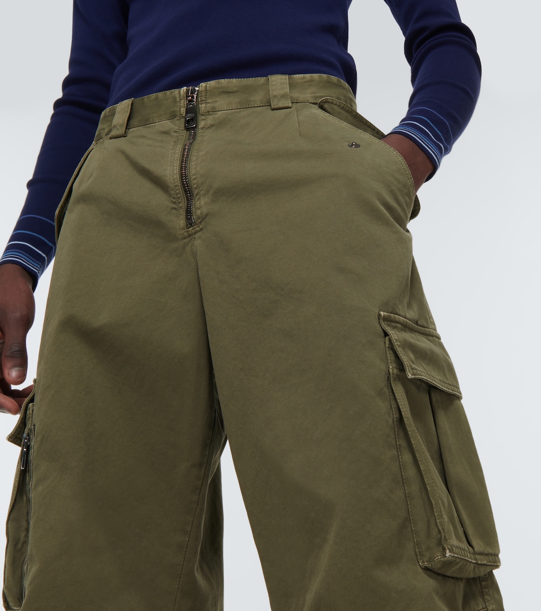 Pantalon cargo à taille haute en coton | Dolce&Gabbana
