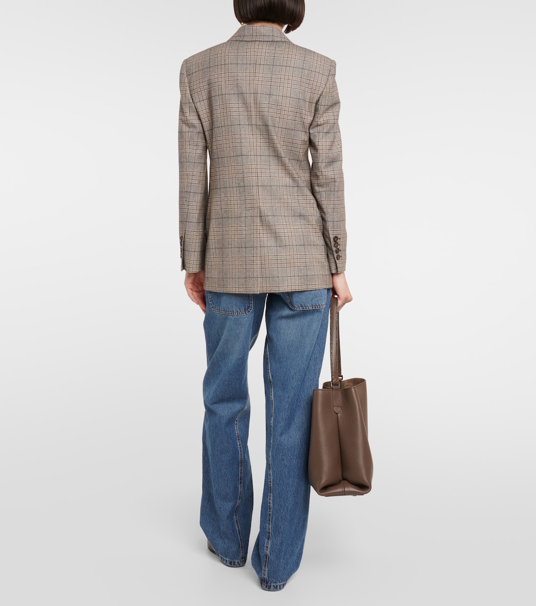 Checked wool and cotton-blend blazer | Brunello Cucinelli