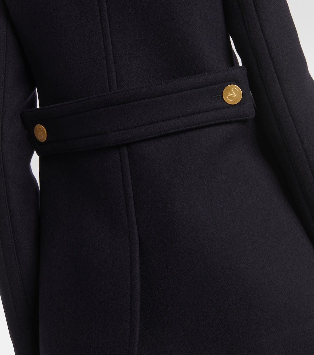 Double-breasted wool-blend peacoat | Valentino