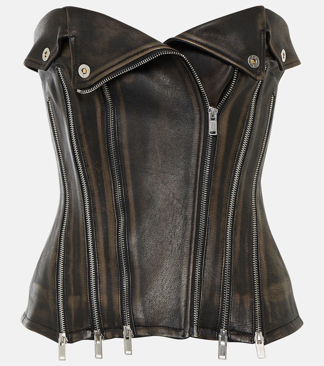 Strapless leather top | Dion Lee
