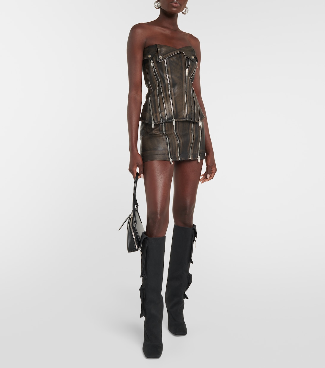 Strapless leather top | Dion Lee