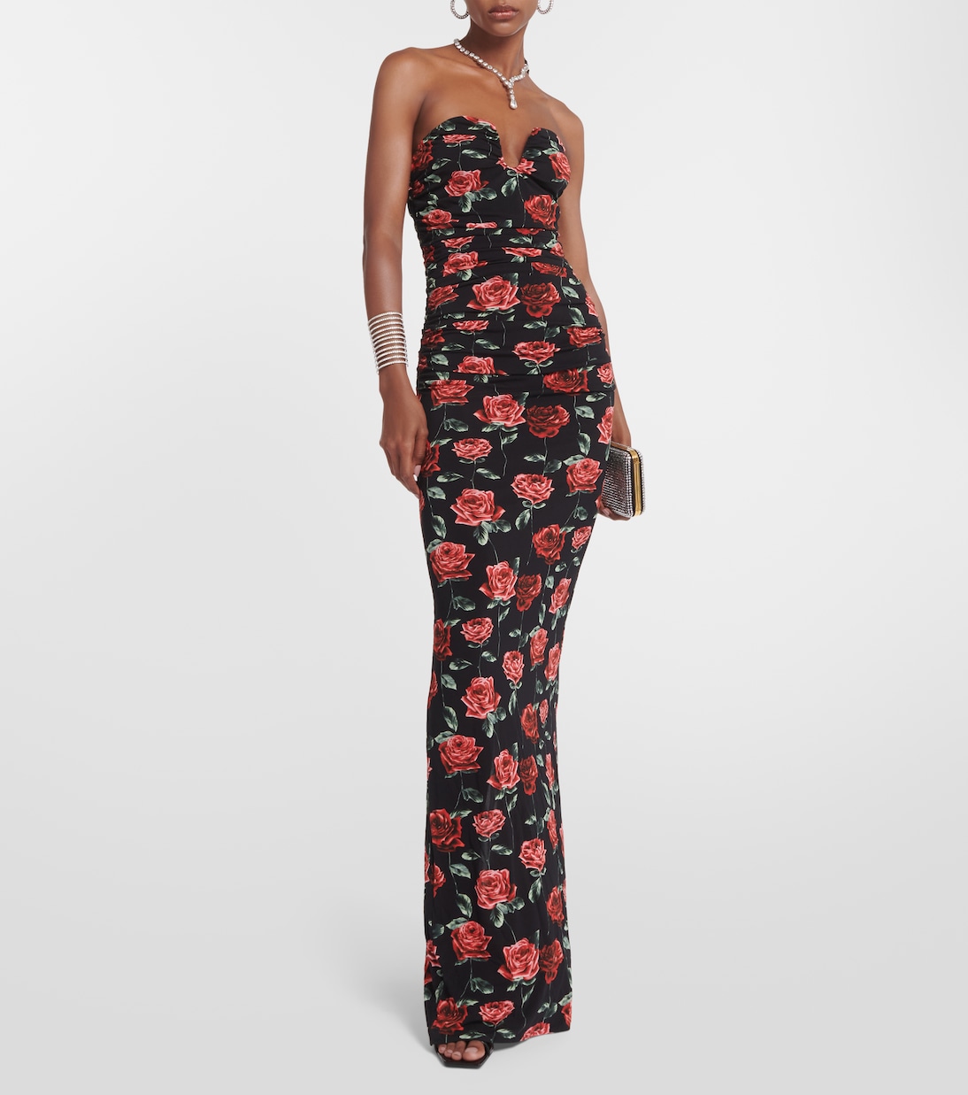 Floral bustier jersey maxi dress | Magda Butrym