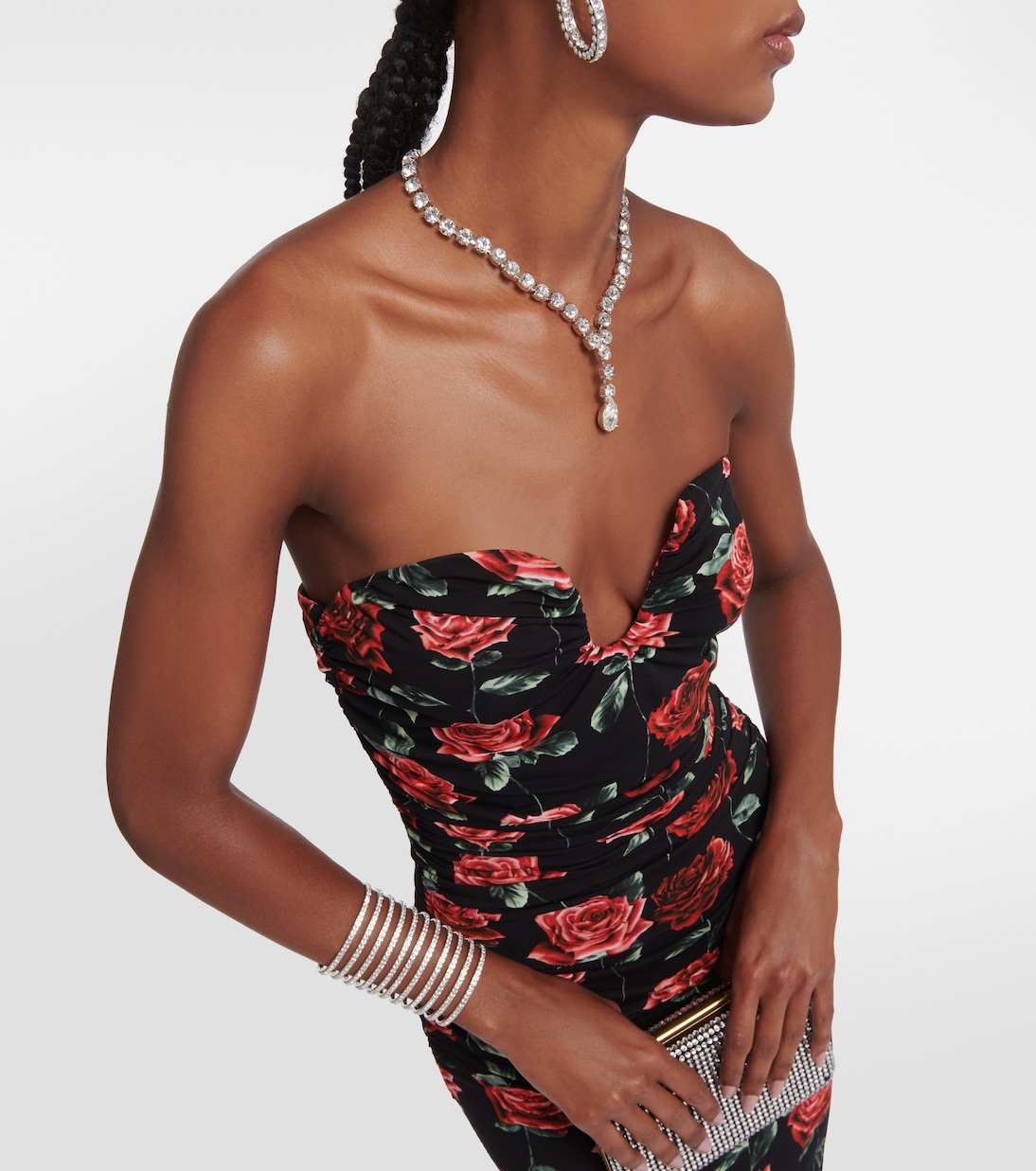 Floral bustier jersey maxi dress | Magda Butrym