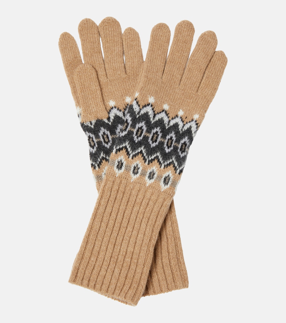 Guanti Vail in misto cashmere con intarsi | Khaite