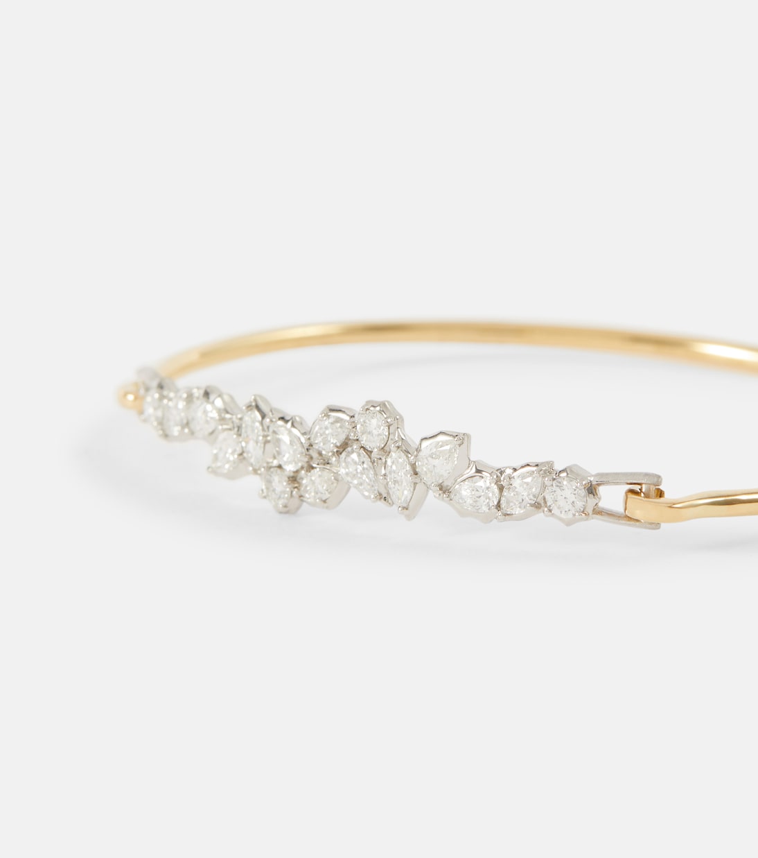 Bracciale Posey in oro 18kt con platino e diamanti | Jade Trau