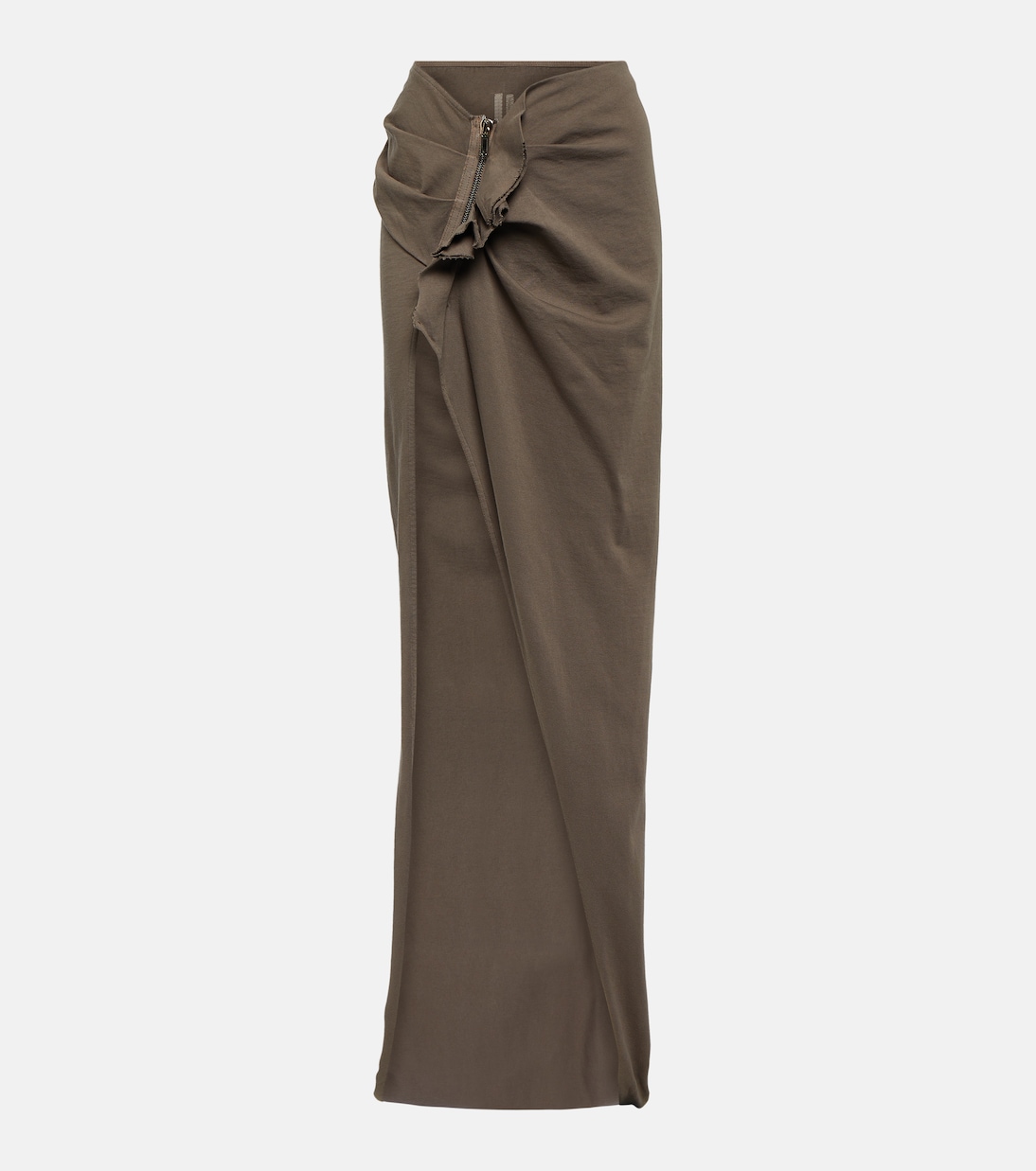 Falda larga DRKSHDW de algodón fruncido | Rick Owens
