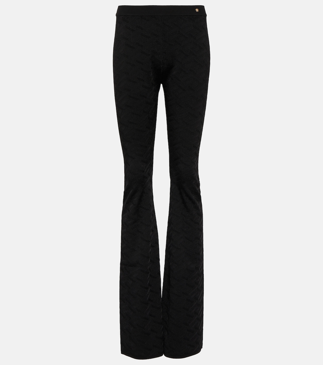 Pantalon évasé Greca à taille haute | Versace